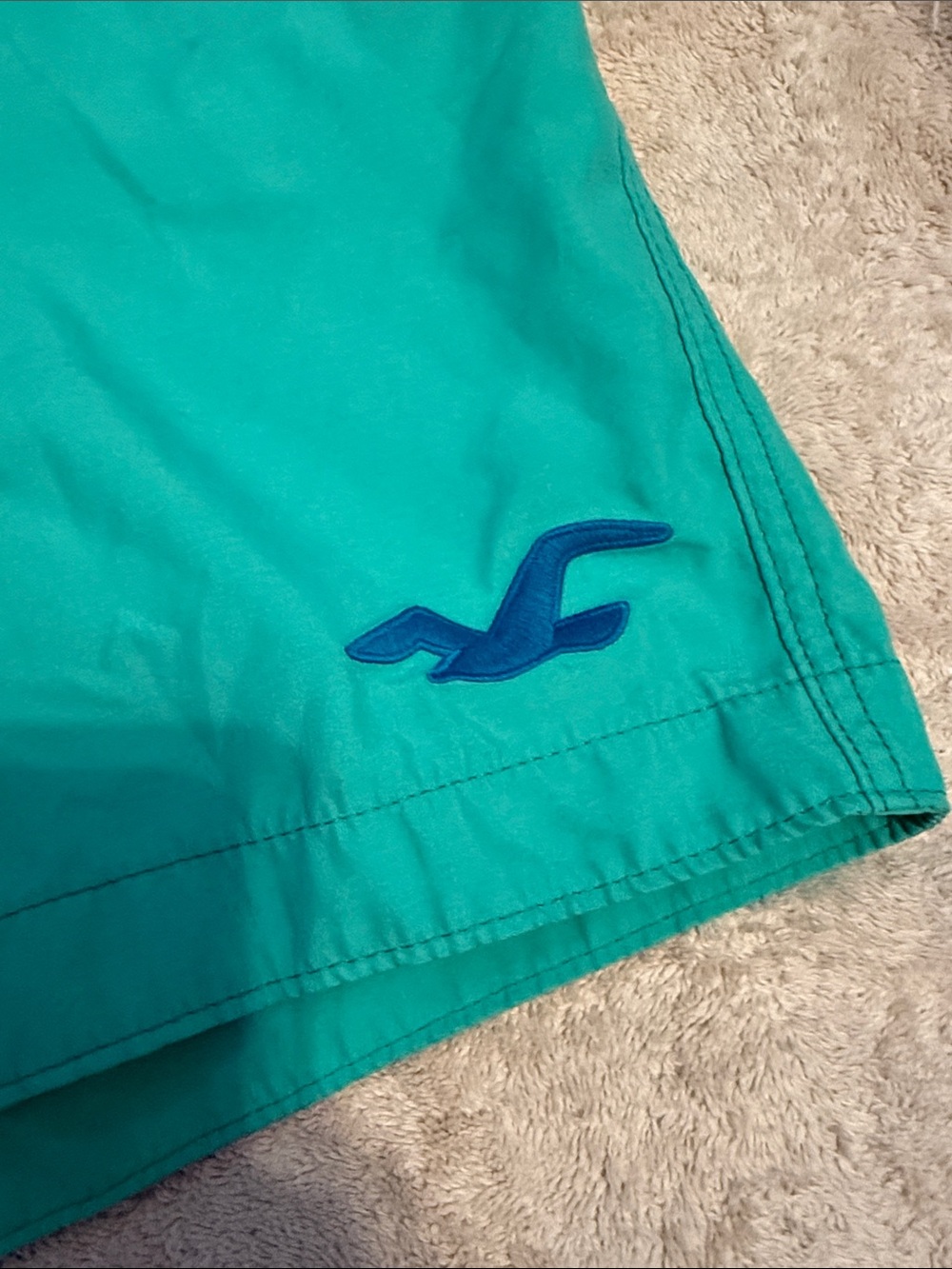 Hollister Teal Green Men's Swim Board Shorts with Cargo Pocket - Picture 2 of 6